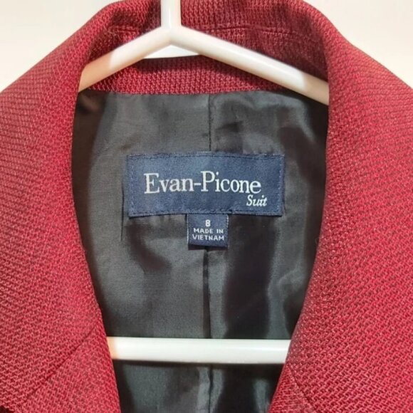 Evan Picone suit red blazer jacket, size 8 - Picture 2 of 4
